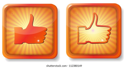 orange thumb up