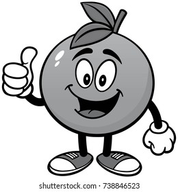Orange with Thumbs Up Illustration