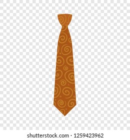 Orange tie icon. Flat illustration of orange tie vector icon for web design