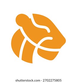 Orange Tiger Head Logo – Clean Vector Design