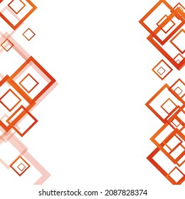 Orange Tile Business Vector Background. Contemporary Element Frame. Light Mosaic Design. Yellow Shape Cover.