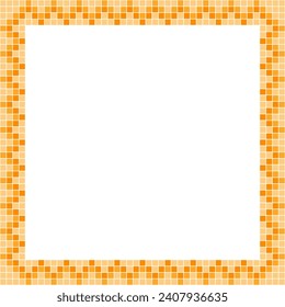 Orange tile frame, Mosaic tile frame or background, Tile background, Seamless pattern, Mosaic seamless pattern, Mosaic tiles texture or background. Bathroom wall tiles, swimming pool tiles.