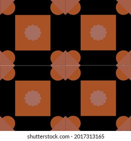 orange tile pattern on black background