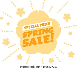 Orange title design of the spring sale