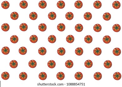 Orange tomatoes on a white background.