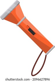 Orange torch, illustration, vector on a white background.