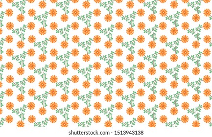 Orange Torenia Flower Triangle Pattern Background