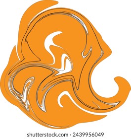 Icono de Tornado naranja aislado sobre fondo blanco. Icono de ciclón, torbellino, embudo de tormenta, viento de huracán o clima de tornado. Ilustración vectorial