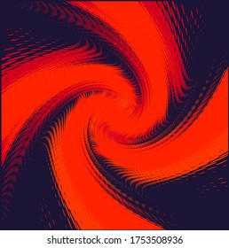 tornado naranja sobre fondo azul