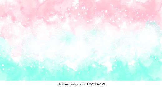 Orange Tosca watercolor background. Watercolor Orange background abstract. Tosca watercolor background abstract. Watercolor colorful, pastel color, rainbow, splash, sky, texture, wallpaper.