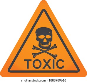Orange toxic sign. vector illustration