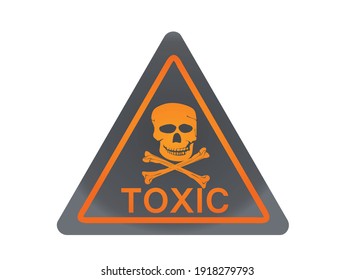 Orange toxic sign. vector illustration
