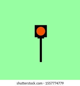 Orange traffic light logo icon