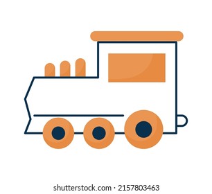 orange train design over white