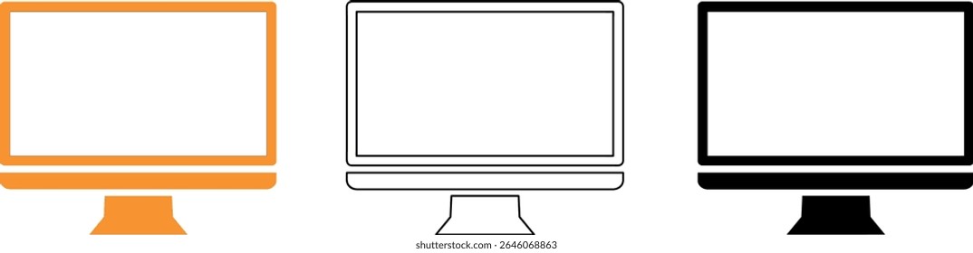 ORANGE, TRANSPARENT AND BLACK MONITOR