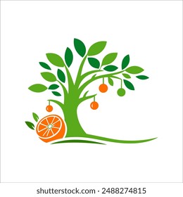 Orange tree design vector eps