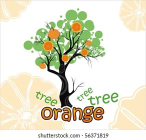 orange tree. holiday background