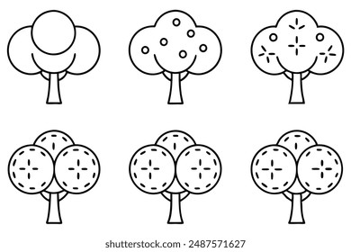 Orange Tree line art botanical sketch