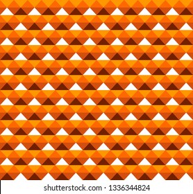 Orange trendy Hawaiian pattern. Tribal triangle background.