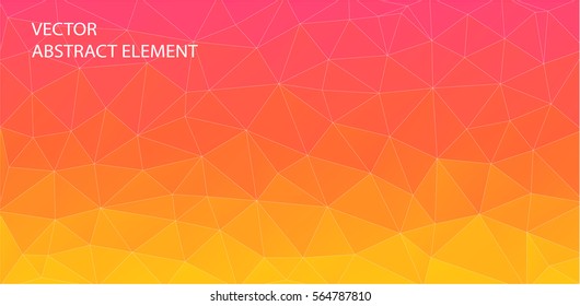 Orange triangle background. Background of geometric shapes.