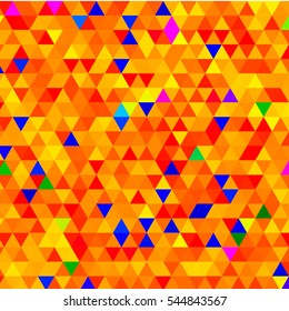 Orange triangle  background. Orange background with triangles.Triangle background in autumn colors.