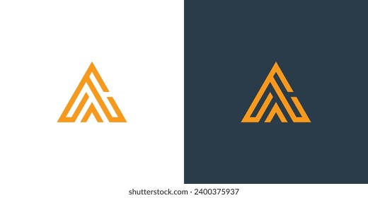 orange triangle with the letters aa and aac triangle.