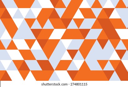 orange triangle pattern background.geometric abstract vector design template.