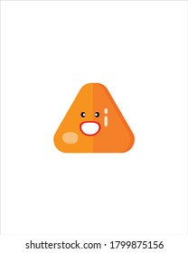 Orange triangle shaped illustration design