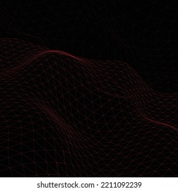 Orange triangle wave and black background