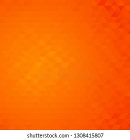 orange triangles background. polygonal style. 