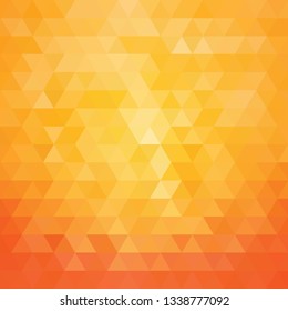 orange triangles background. polygonal style 