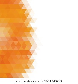 orange triangular background for advertising. Abstract template for presentation. polygonal style