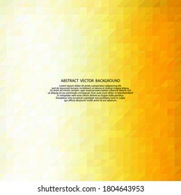 Orange triangular background. Geometric design element