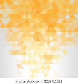 Orange triangular background. Presentation template.