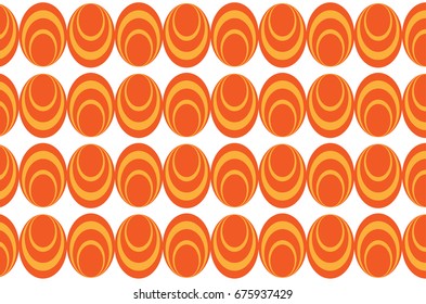 Orange tribal egg pattern