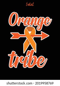 orange tribe leukemia awareness t-shirt