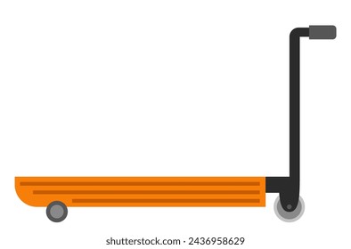 Orangefarbener Transportwagen
