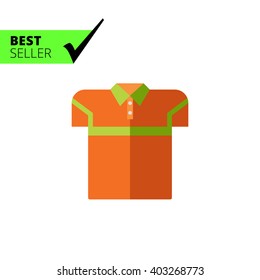 Orange t-shirt icon
