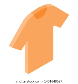 Orange tshirt icon. Isometric of orange tshirt vector icon for web design isolated on white background