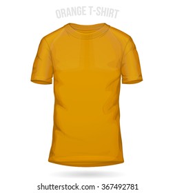 Orange T-shirt Template Man