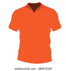 Orange t-shirt template vector illustration. T-shirt design, t-shirt model