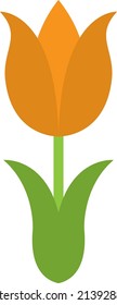 Orange Tulips clipart spring tulip vector silhouette