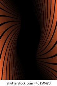 Orange tunnel walls