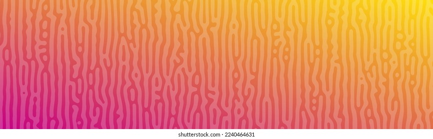 Orange Turing reaction gradient background. Abstract diffusion pattern with chaotic shapes. Vector illustration