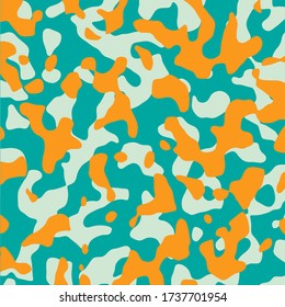 
Orange and turquoise colored stencil type random streaks or paint stains