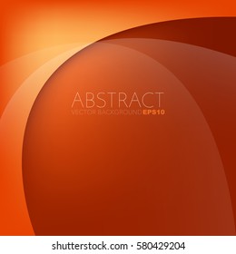 Orange turquoise curve background vector with space for text and message design