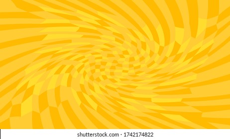 orange twirl wave pattern abstract for background, optical wave twirl yellow gold color, hypnotic concept, dynamic motion curve of lines flowing, orange wave shaped array of blended points illusion