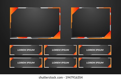 orange twitch game panel overlay untuk streaming game online