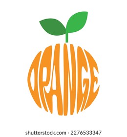 orange typography conceptual . vector illustration
