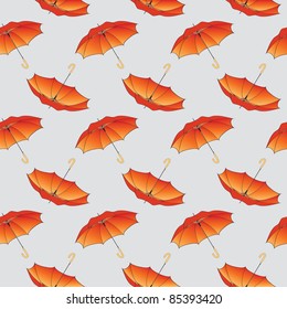 Orange umbrella  background pattern. Vector illustration eps.10.